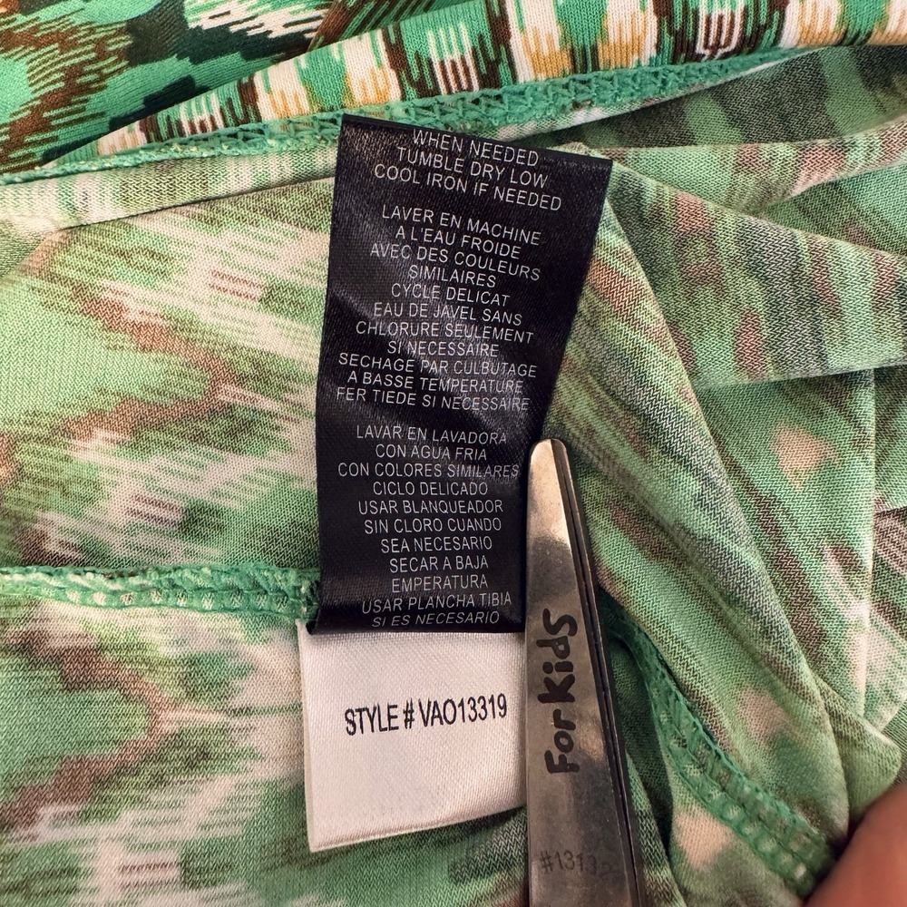 VTG BCBG MAXAZRIA Green Southwest V-Neck Twist Tank Top Y2K Wrap Waist Tie Shirt - Picture 8 of 8